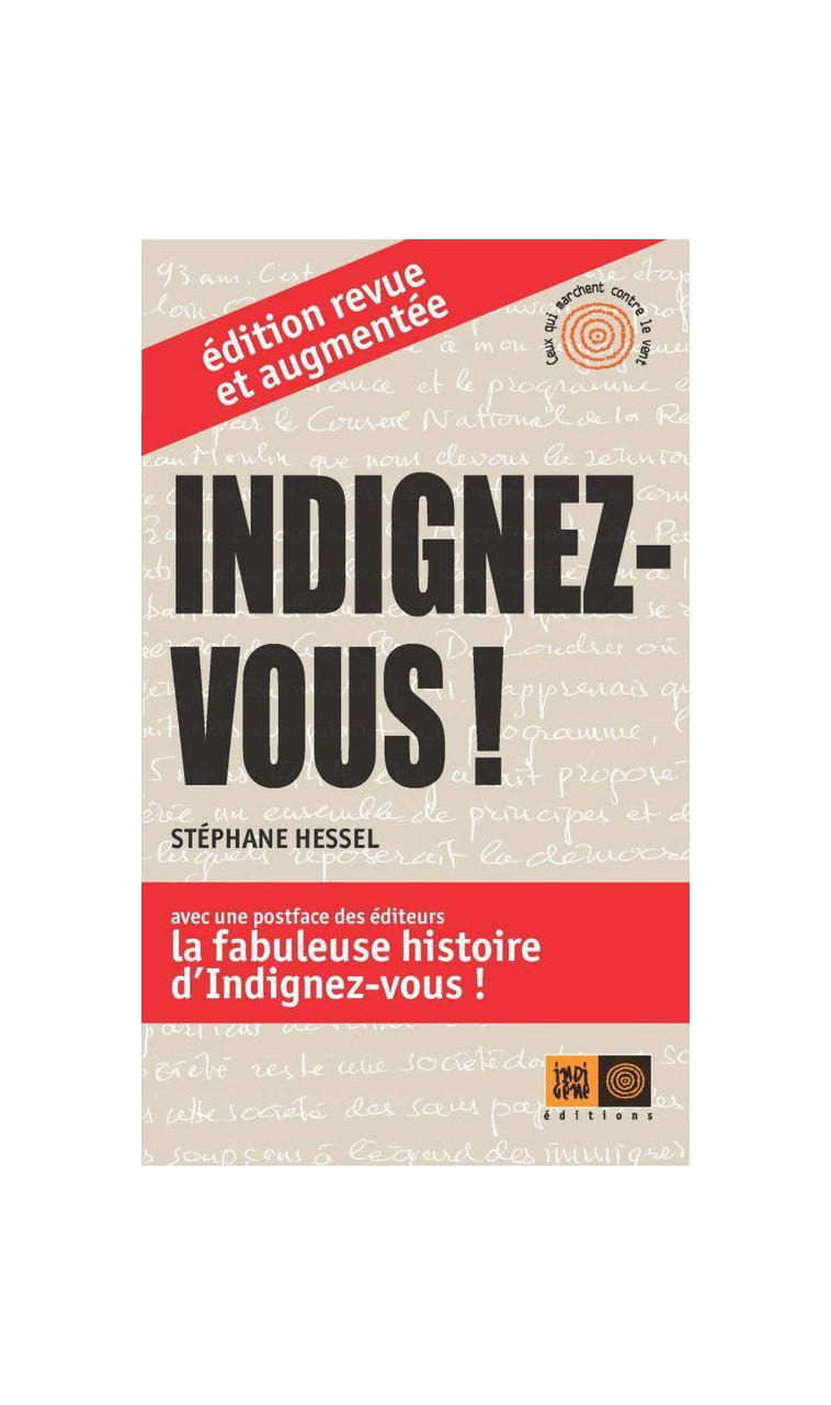 INDIGNEZ-VOUS ! EDITION AUGMENTEE - HESSEL STEPHANE - INDIGENE