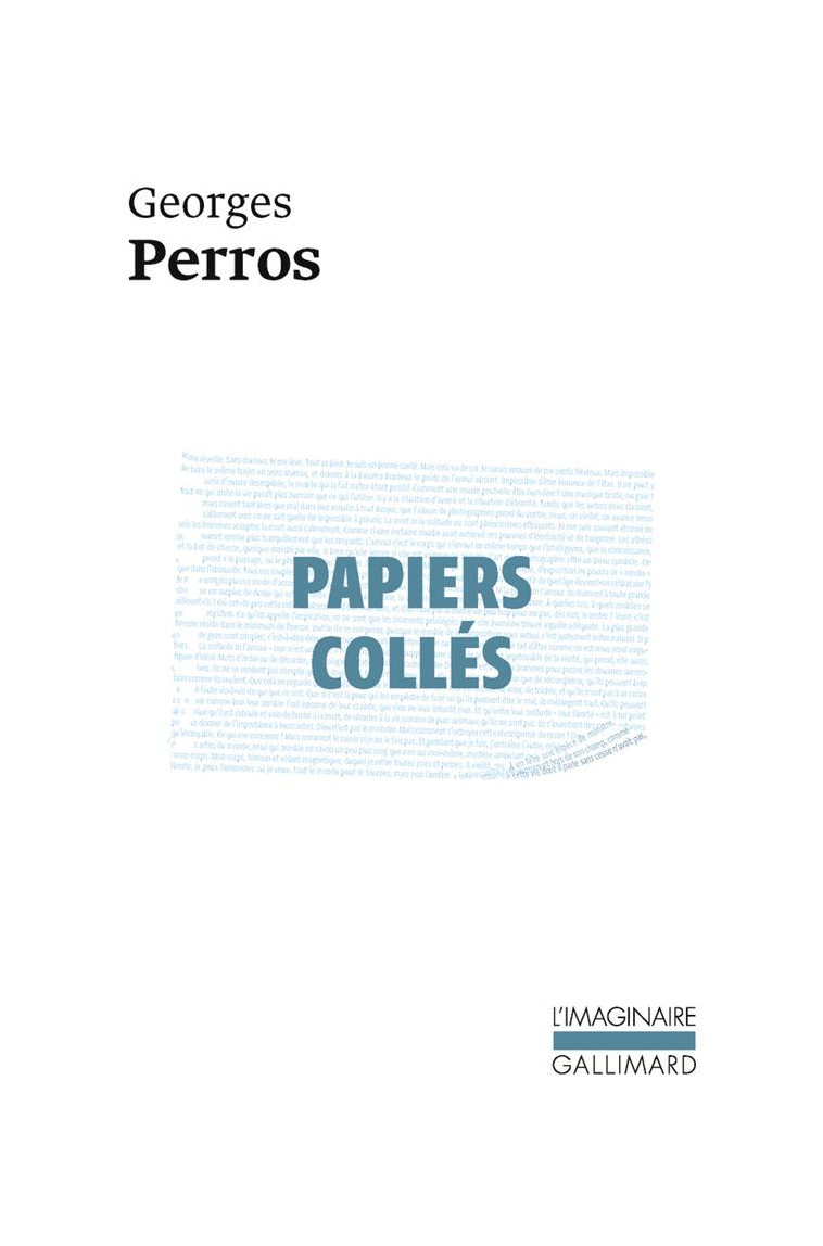 PAPIERS COLLES - VOL01 - PERROS GEORGES - GALLIMARD