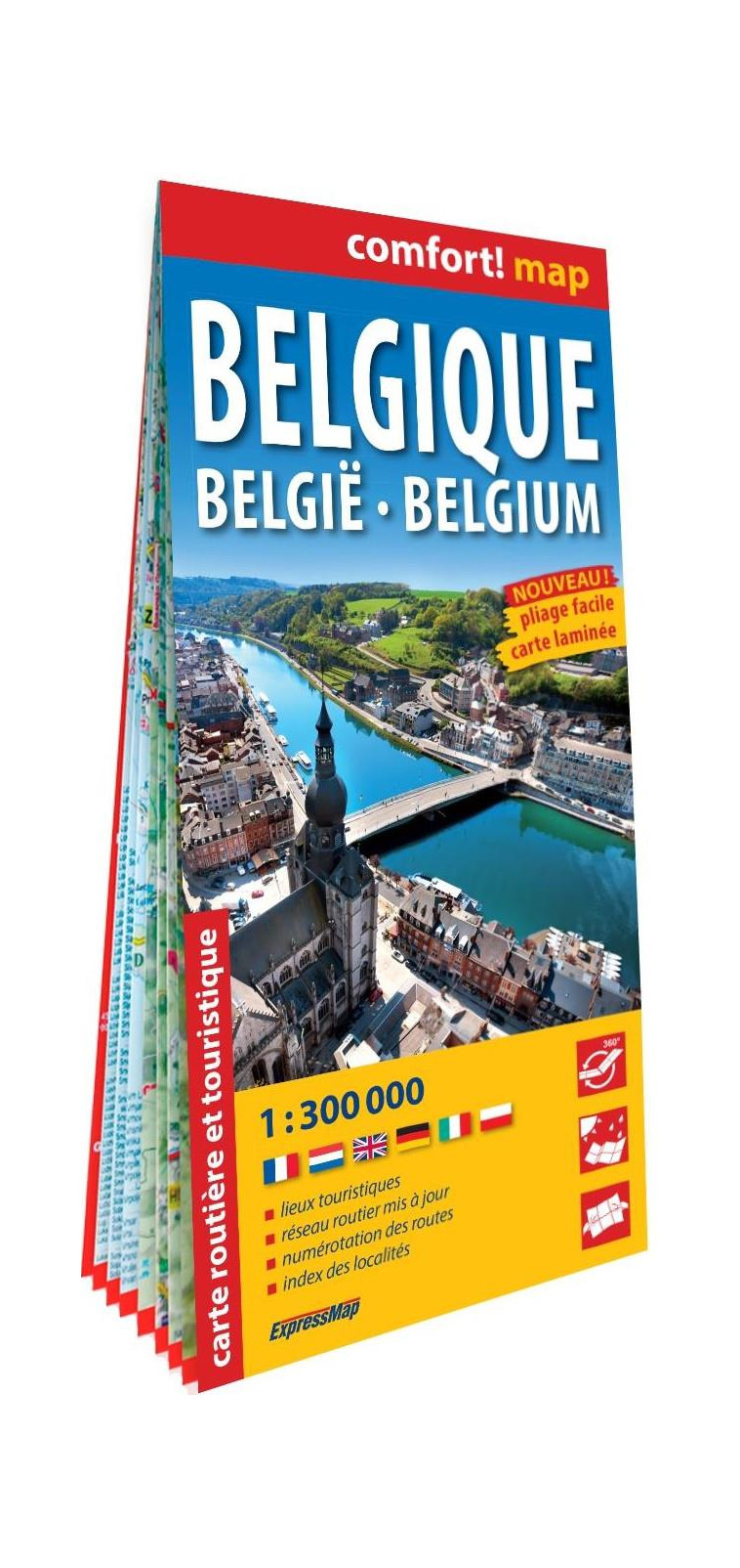 BELGIQUE 1/300.000 (CARTE GRAND FORMAT LAMINEE) - XXX - NC