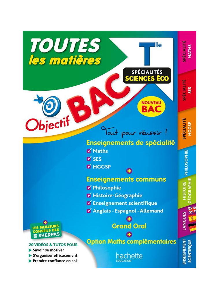 OBJECTIF BAC 2024 - TERM SPECIALITES SCIENCES ECO TOUTES LES MATIERES - BLIN/ZARDET/CHAMAND - HACHETTE