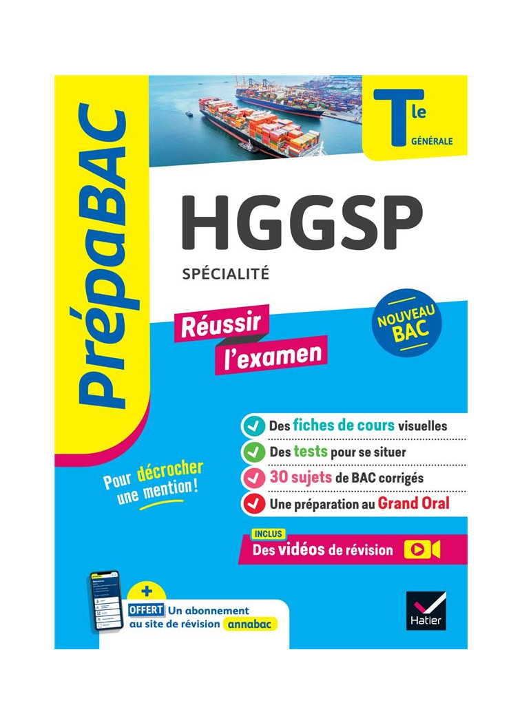 HGGSP TLE GENERALE (SPECIALITE) - PREPABAC REUSSIR L-EXAMEN - BAC 2024 - NOUVEAU PROGRAMME DE TERMIN - CLAVEL/VAN DE WANDEL - HATIER SCOLAIRE