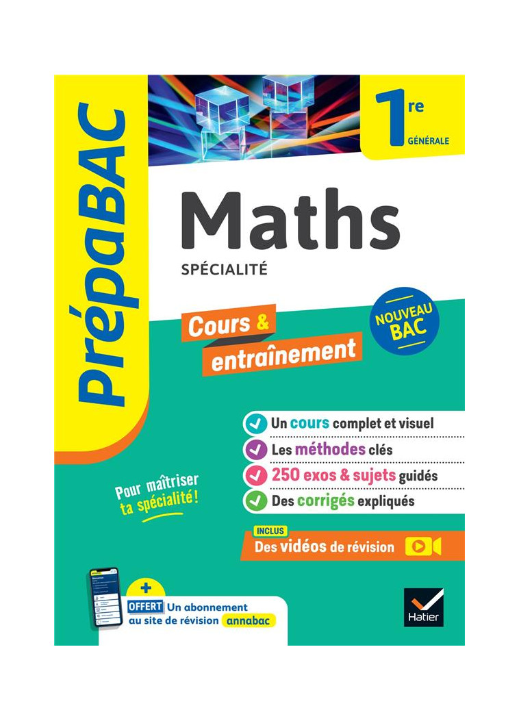 PREPABAC MATHS 1RE GENERALE (SPECIALITE) - NOUVEAU PROGRAMME DE PREMIERE - ABADIE/MEYER/SALMON - HATIER SCOLAIRE