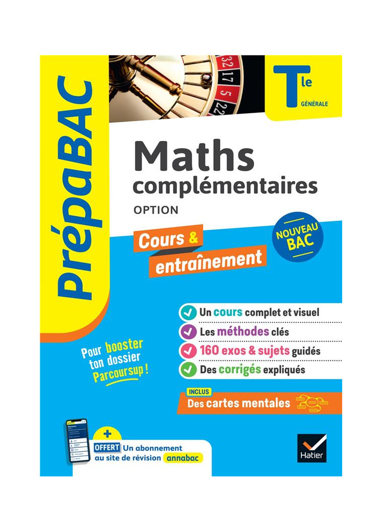 PREPABAC MATHS COMPLEMENTAIRES (OPTION) TLE GENERALE - BAC 2024 - NOUVEAU PROGRAMME DE TERMINALE - ABADIE/MEYER/DELFAUD - HATIER SCOLAIRE