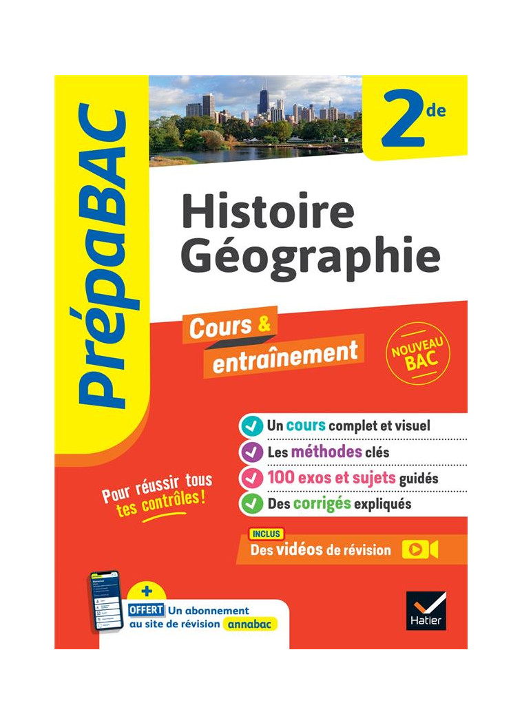 PREPABAC HISTOIRE-GEOGRAPHIE 2DE - NOUVEAU PROGRAMME DE SECONDE - CLAVEL/GAILLARD - HATIER SCOLAIRE