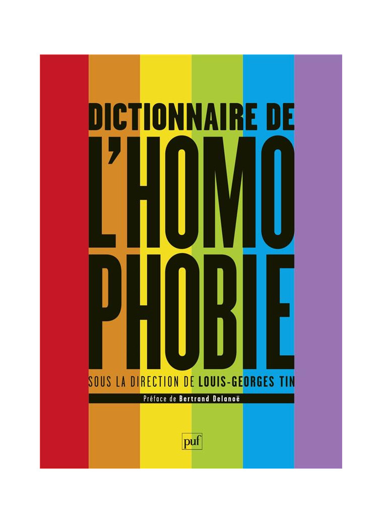 DICTIONNAIRE DE L-HOMOPHOBIE - TIN LOUIS-GEORGES - PUF