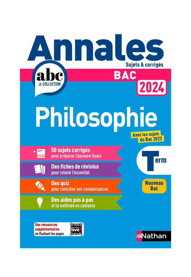 ANNALES BAC PHILOSOPHIE 2024 - DOROZOI/VANHOUTTE - CLE INTERNAT