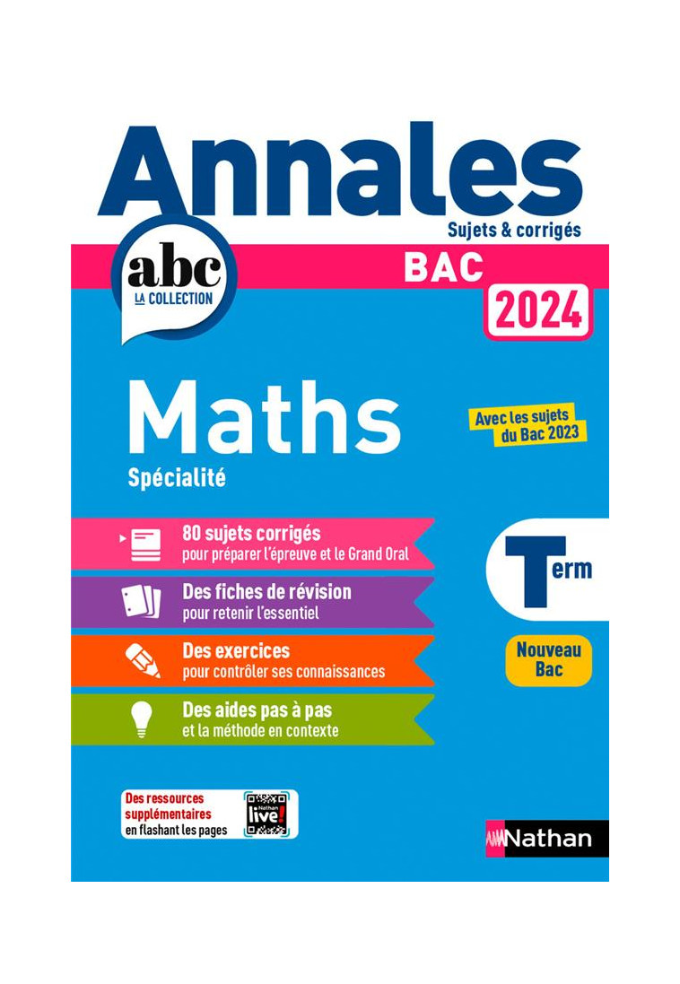 ANNALES BAC MATHS TERM. 2024 - CORRIGE - BESSON/LERICQUE - CLE INTERNAT