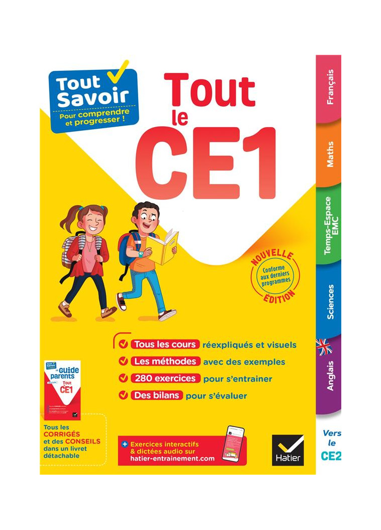 TOUT SAVOIR CE1 - TOUT-EN-UN - COURS, METHODES ET EXERCICES DANS TOUTES LES MATIERES - ANTOINE/IDIARD/MUL - HATIER SCOLAIRE