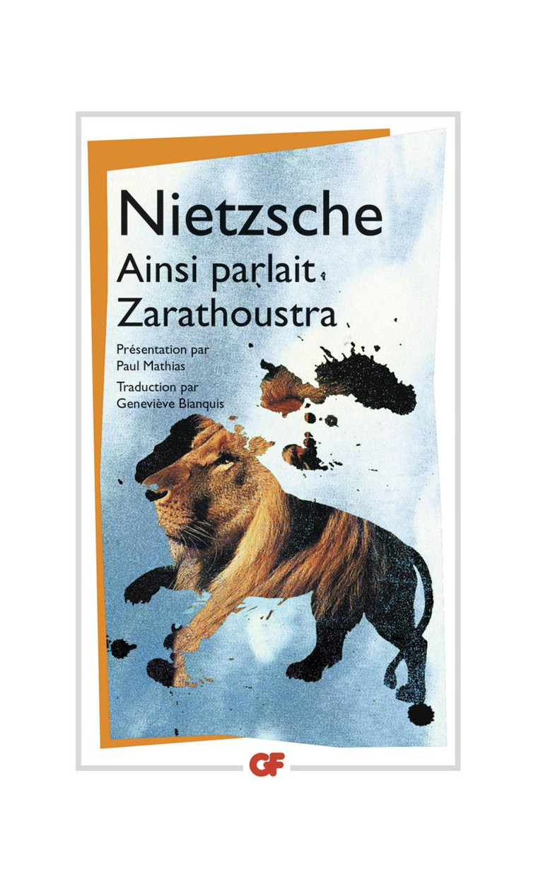 AINSI PARLAIT ZARATHOUSTRA - NIETZSCHE FRIEDRICH - FLAMMARION