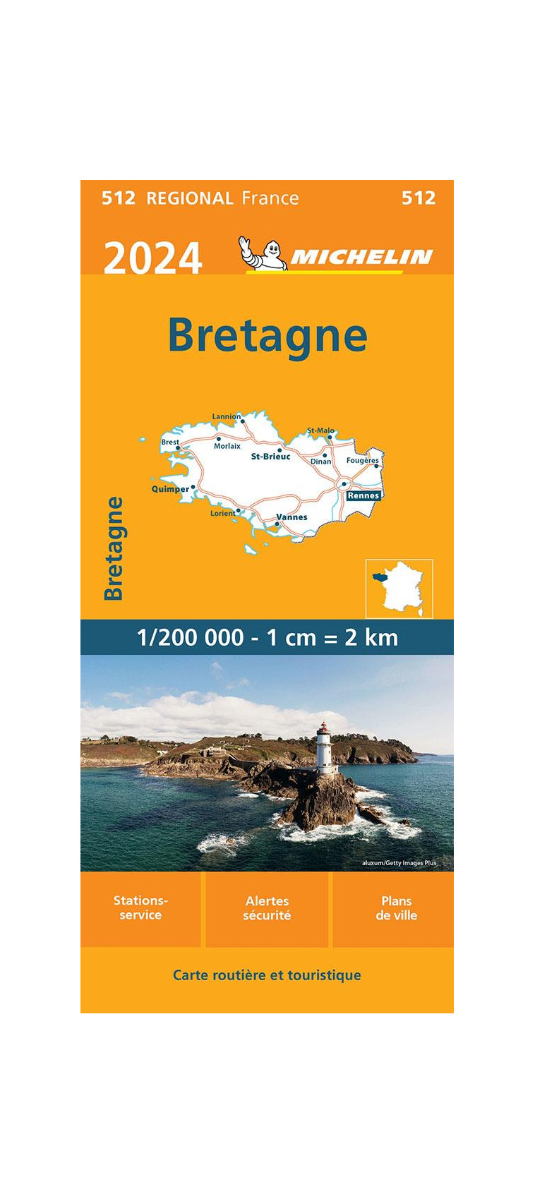 CARTE REGIONALE FRANCE - CARTE REGIONALE BRETAGNE 2024 - XXX - MICHELIN