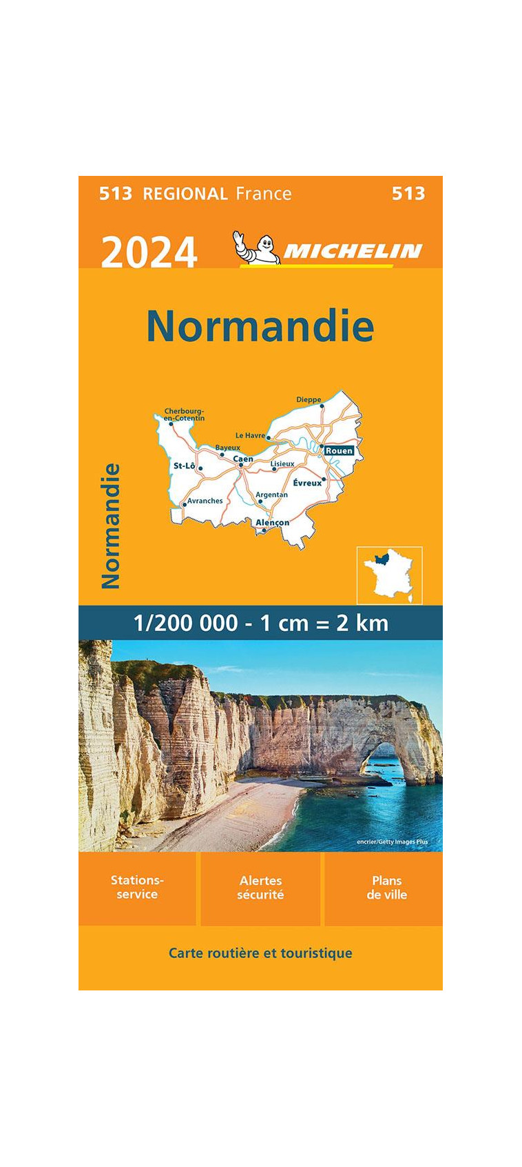 CARTE REGIONALE FRANCE - CARTE REGIONALE NORMANDIE 2024 - XXX - MICHELIN