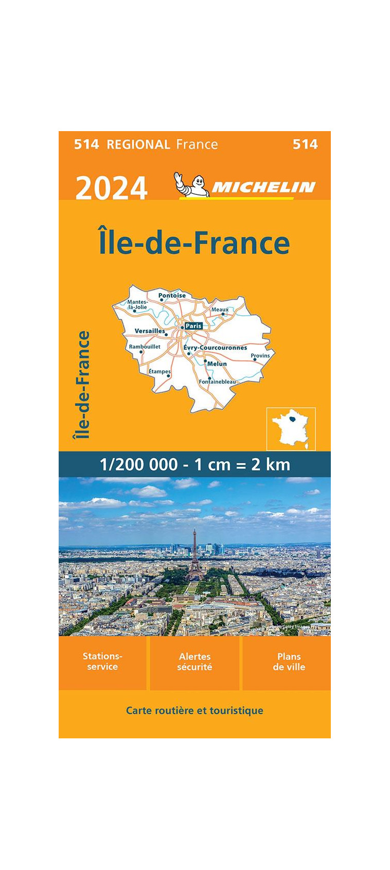 CARTE REGIONALE FRANCE - CARTE REGIONALE ILE-DE-FRANCE 2024 - XXX - MICHELIN