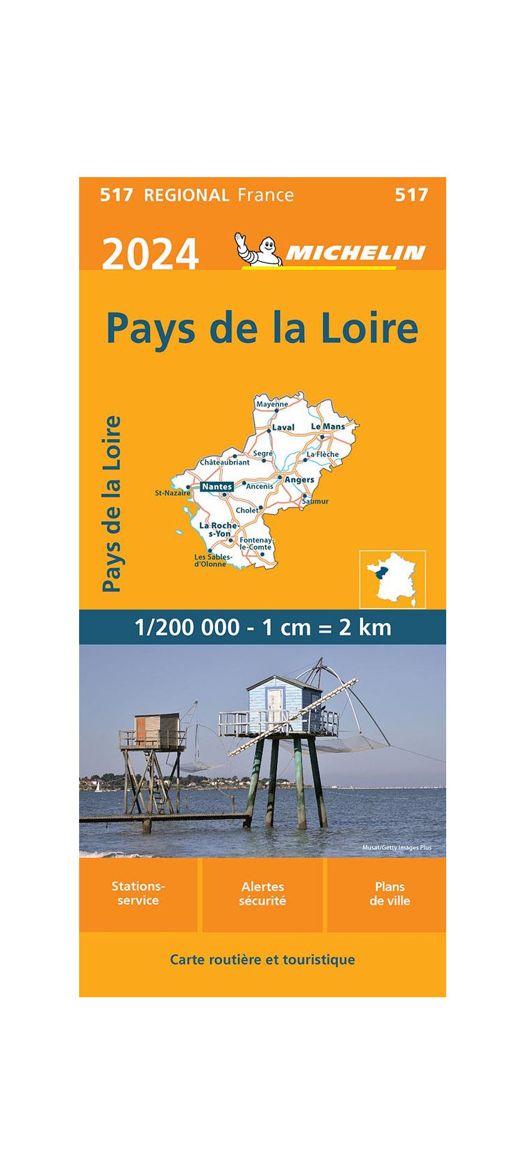 CARTE REGIONALE FRANCE - CARTE REGIONALE PAYS DE LA LOIRE 2024 - XXX - MICHELIN