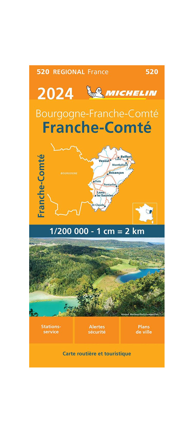 CARTE REGIONALE FRANCE - CARTE REGIONALE FRANCHE-COMTE 2024 - XXX - MICHELIN