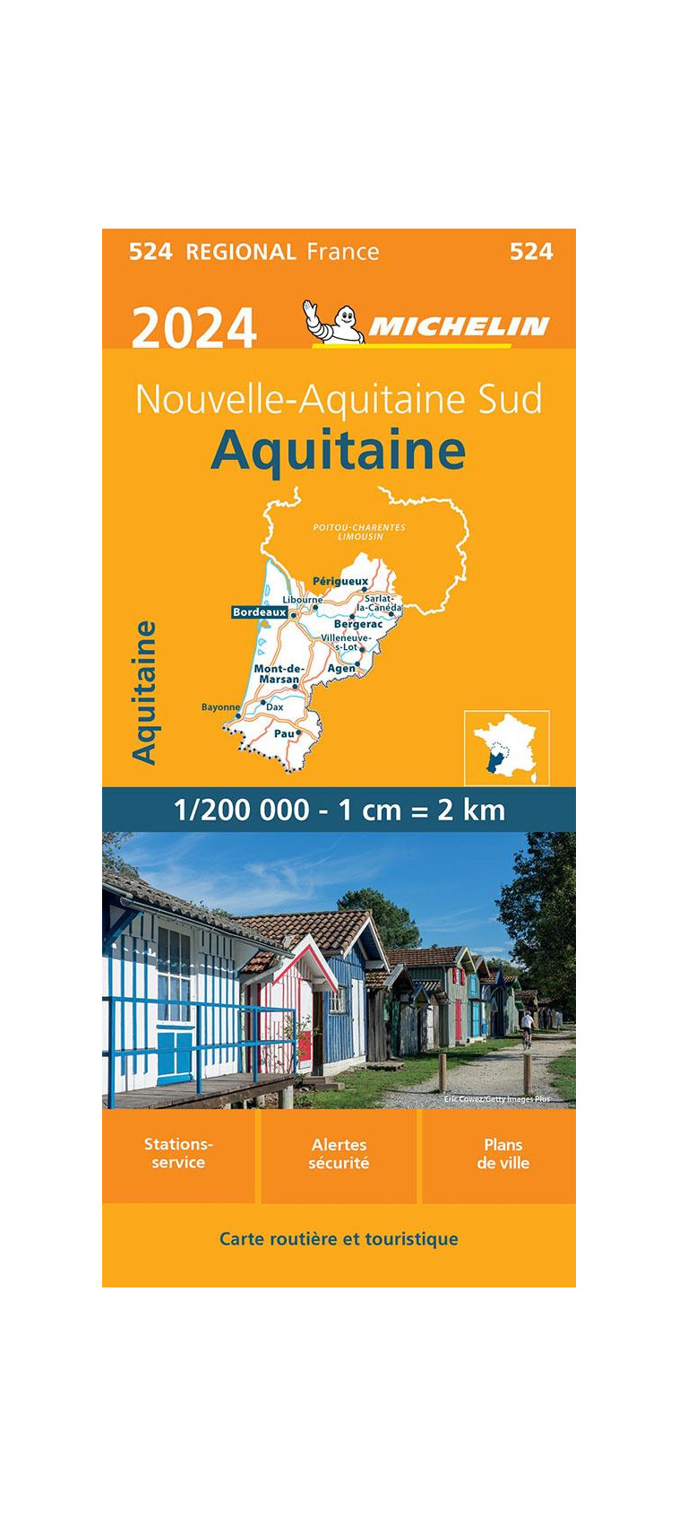 CARTE REGIONALE FRANCE - CARTE REGIONALE AQUITAINE 2024 - XXX - MICHELIN