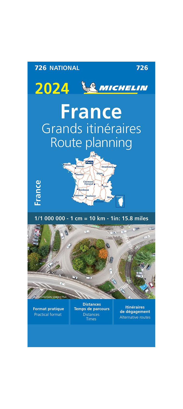 CARTE NATIONALE FRANCE - CARTE NATIONALE GRANDS ITINERAIRES FRANCE 2024 - XXX - MICHELIN