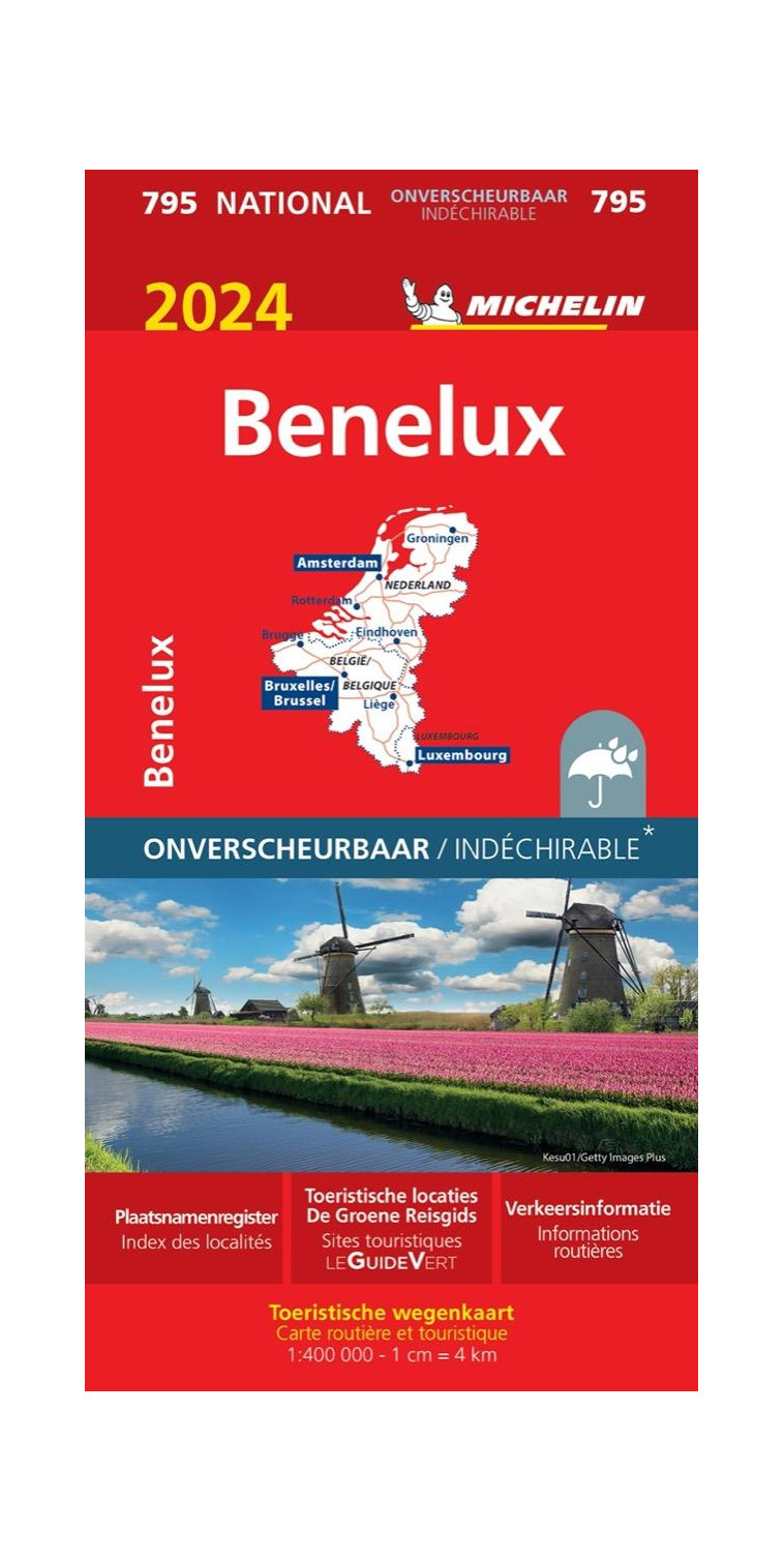 CARTE NATIONALE EUROPE - CARTE NATIONALE BENELUX 2024 (INDECHIRABLE / ONVERSCHEURBAAR) - XXX - MICHELIN