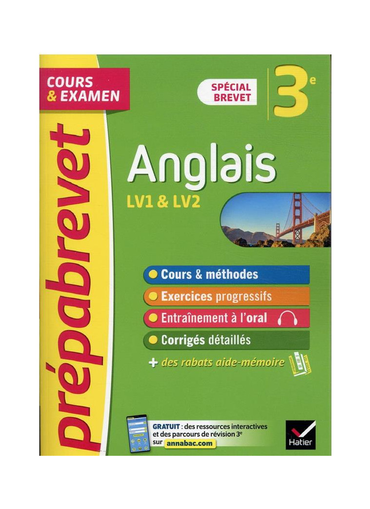 PREPABREVET ANGLAIS 3E - BREVET 2024 - AVEC DES COMPLEMENTS AUDIO - BIGNAUX/ROTGE - HATIER SCOLAIRE