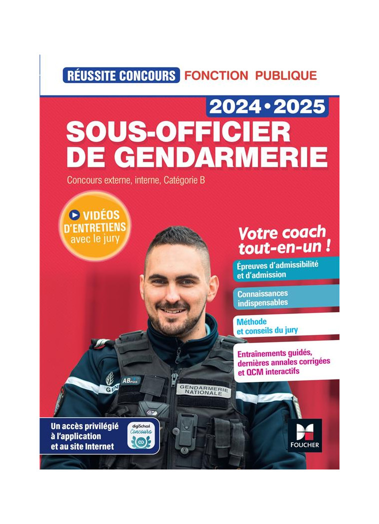 REUSSITE CONCOURS - SOUS-OFFICIER DE GENDARMERIE - 2024-2025- PREPARATION COMPLETE - ALBAN/BEAL/SAUNIER - FOUCHER