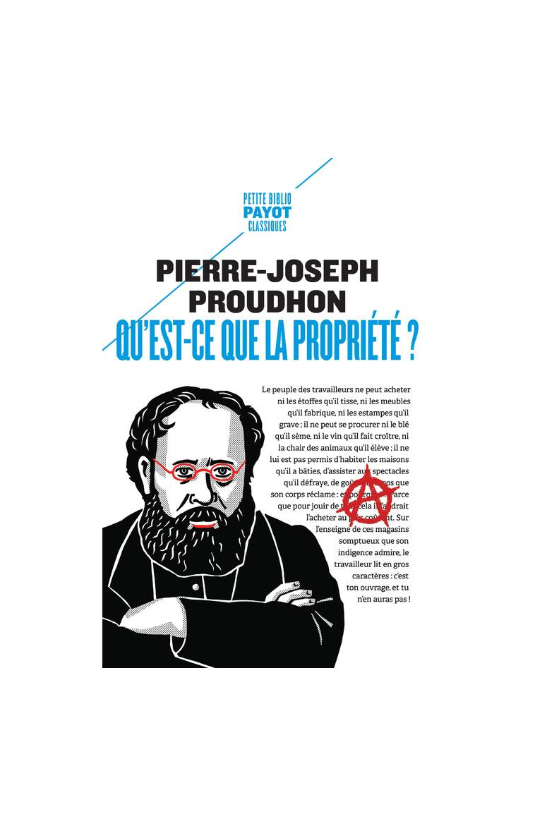 QU-EST-CE QUE LA PROPRIETE? - PROUDHON/JOURDAIN - PAYOT POCHE