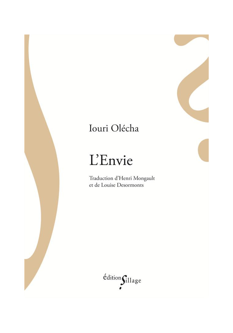 L-ENVIE - OLECHA IOURI - Ed. Sillage