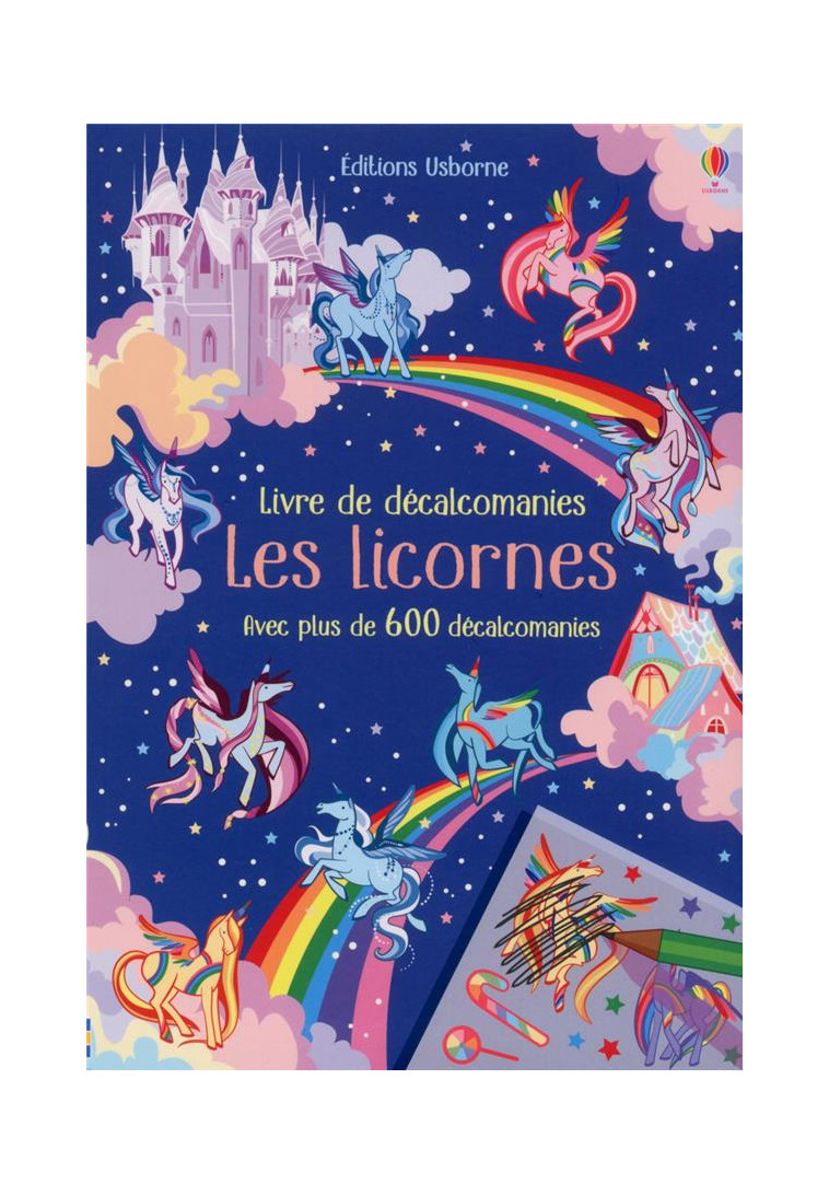 LES LICORNES - LIVRE DE DECALCOMANIES - WATSON/BROOKS - NC