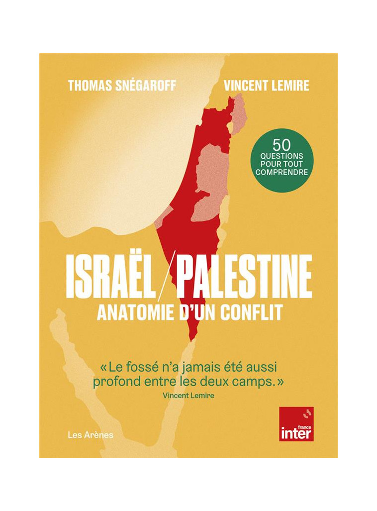 ISRAEL / PALESTINE : ANATOMIE D-UN CONFLIT - LEMIRE/SNEGAROFF/PIN - ARENES