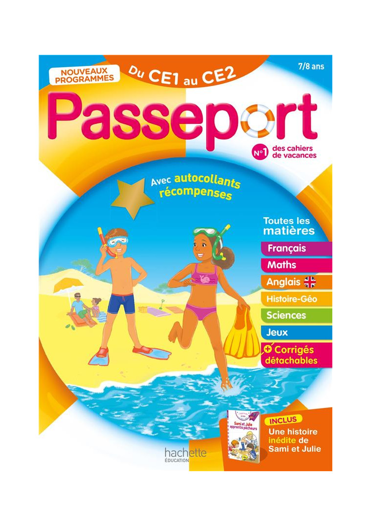 PASSEPORT - DU CE1 AU CE2 7/8 ANS - CAHIER DE VACANCES 2024 - BESSIERES/KNOWLES - HACHETTE