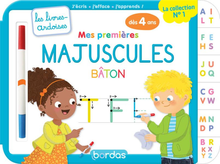 LES LIVRES-ARDOISES - MES PREMIERES MAJUSCULES BATON - HUDRISIER/CHIODO - BORDAS