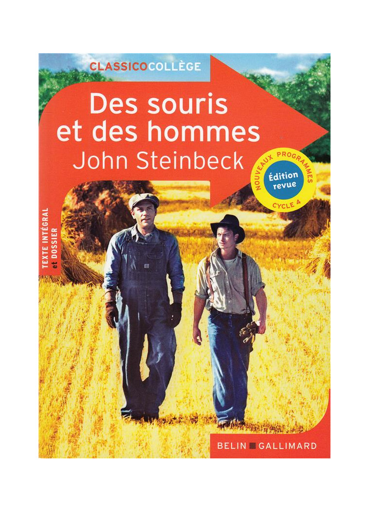 DES SOURIS ET DES HOMMES - STEINBECK JOHN - Belin