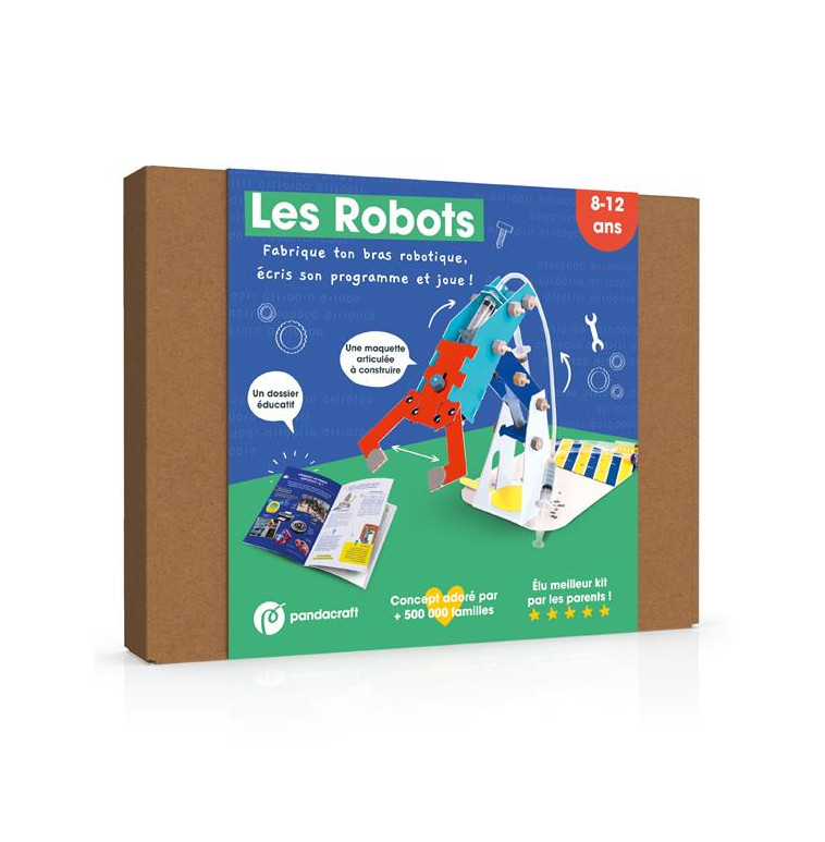 LES ROBOTS - KIT LUDO-EDUCATIF 8-12 ANS - FABRIQUE TON BRAS ROBOTIQUE ET JOUE EN LE FAISANT BOUGER - XXX - NC