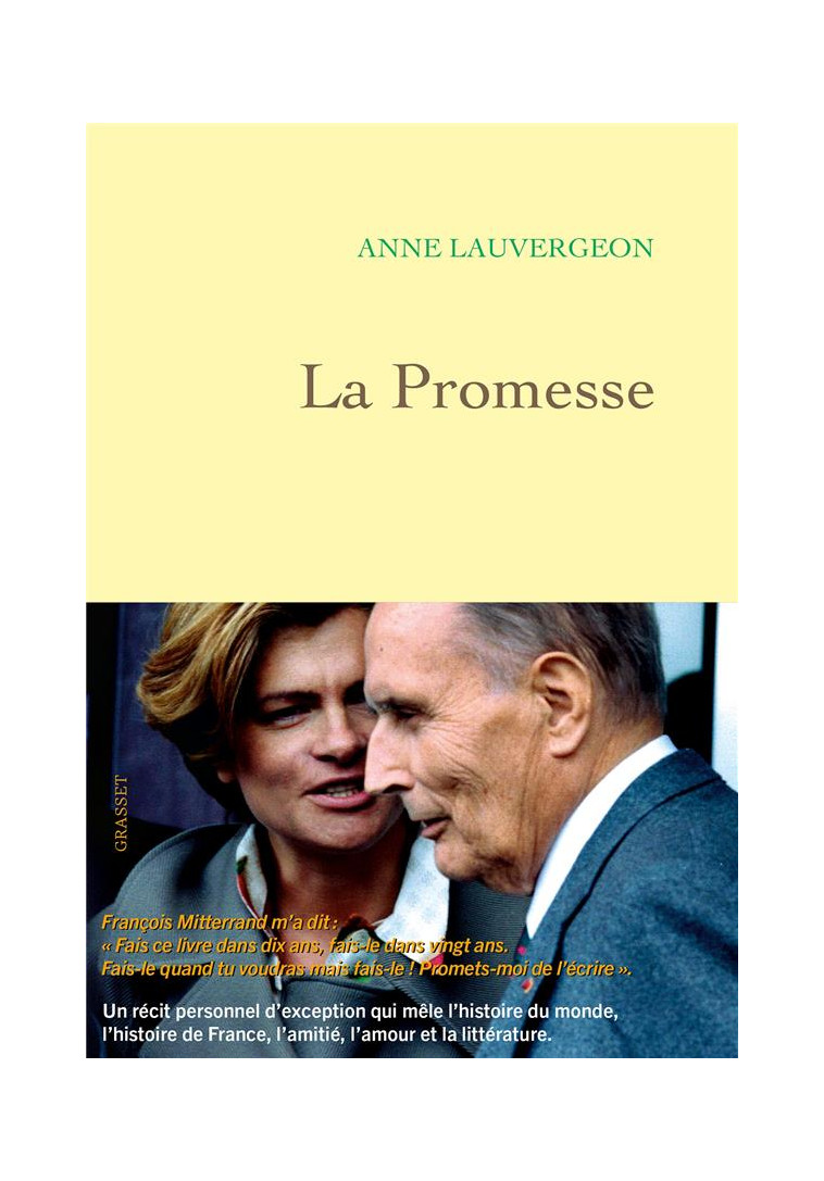 LA PROMESSE - LAUVERGEON ANNE - GRASSET