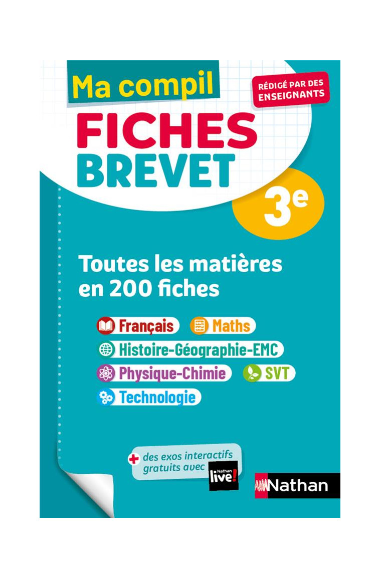 COMPIL FICHES BREVET TOUTES LES MATIERES - COPPENS NICOLAS - CLE INTERNAT