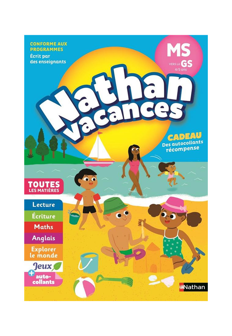 NATHAN VACANCES MATERNELLE MS VERS LA GS 4/5 ANS - GRISON - CLE INTERNAT