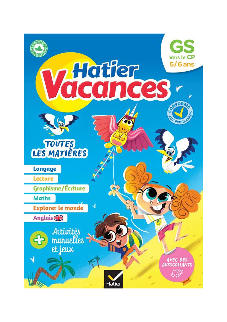 CAHIER DE VACANCES 2024  DE LA GRANDE SECTION VERS LE CP 5/6 ANS - POUR REVISER SON ANNEE DANS TOUTE - DOUTREMEPUICH - HATIER SCOLAIRE