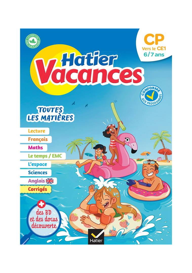 CAHIER DE VACANCES 2024 DU CP VERS LE CE1 6/7 ANS - POUR REVISER SON ANNEE DANS TOUTES LES MATIERES - IDIARD/CHENOT - HATIER SCOLAIRE