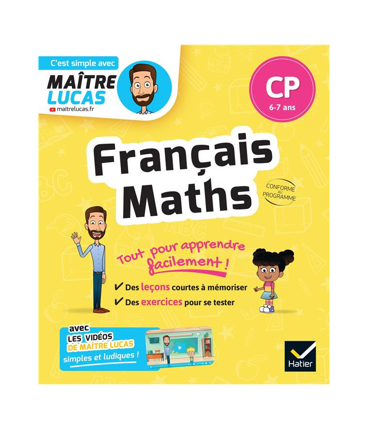 FRANCAIS ET MATHS CP - CAHIER DE REVISION ET D-ENTRAINEMENT - C-EST SIMPLE AVEC MAITRE LUCAS - IDIARD BENEDICTE - HATIER SCOLAIRE