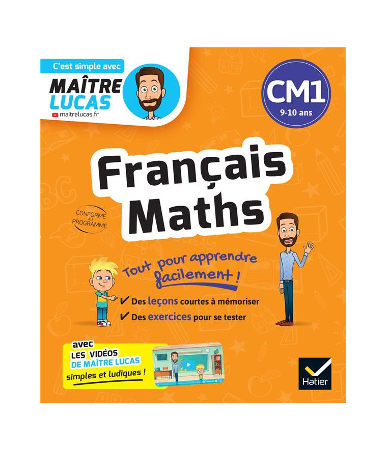 FRANCAIS ET MATHS CM1 - CAHIER DE REVISION ET D-ENTRAINEMENT - C-EST SIMPLE AVEC MAITRE LUCAS - CHAVIGNY ISABELLE - HATIER SCOLAIRE