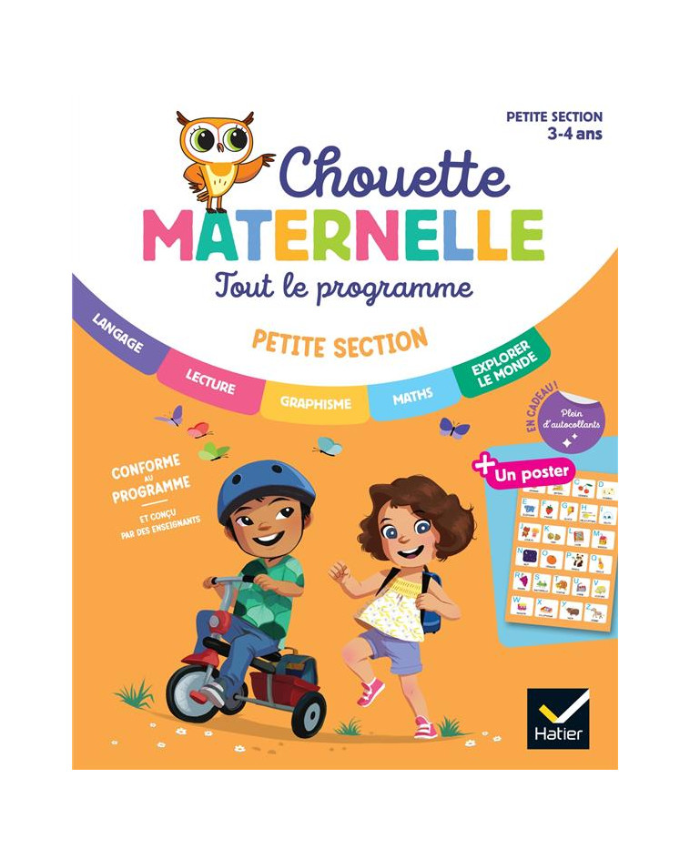 MATERNELLE TOUT LE PROGRAMME PS - 3 ANS - CHOUETTE  ENTRAINEMENT TOUT EN UN - DOUTREMEPUICH/CHIODO - HATIER SCOLAIRE