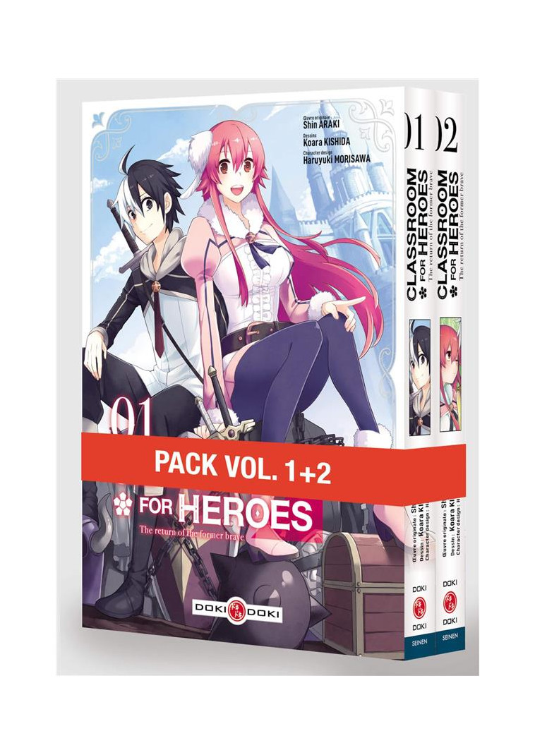 CLASSROOM FOR HEROES - PACK PROMO VOL. 01 ET 02 - EDITION LIMITEE - ARAKI/KISHIDA - BAMBOO