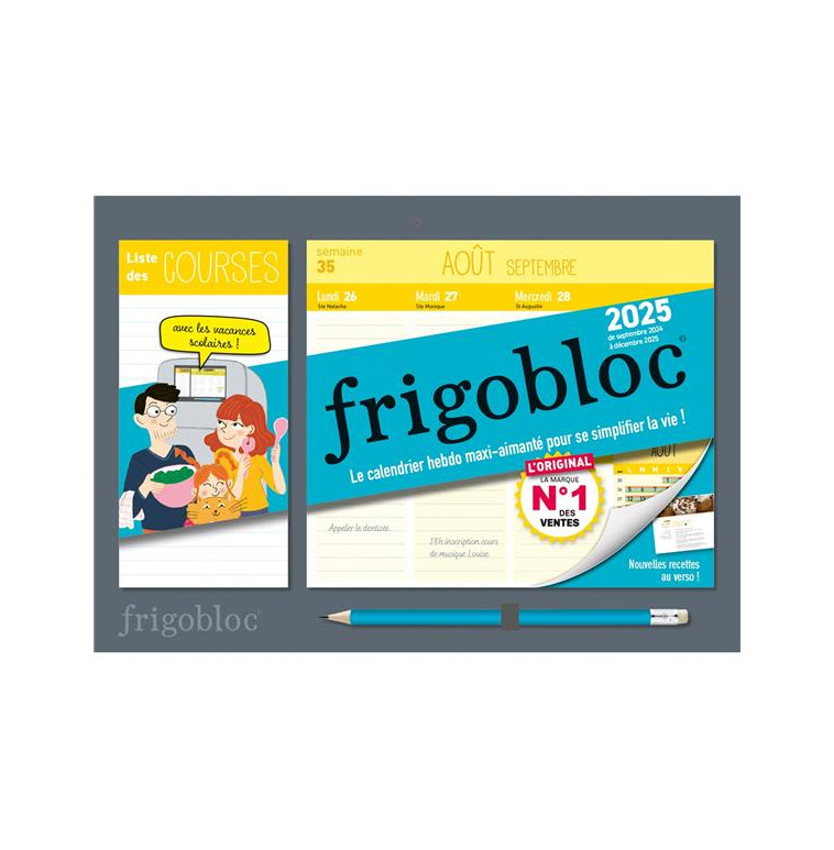 MINI FRIGOBLOC HEBDOMADAIRE 2025-CALENDRIER D-ORGANISATION FAMILIALE/ SEM (SEPT. 2024-DEC. 2025) - COLLECTIF - NC