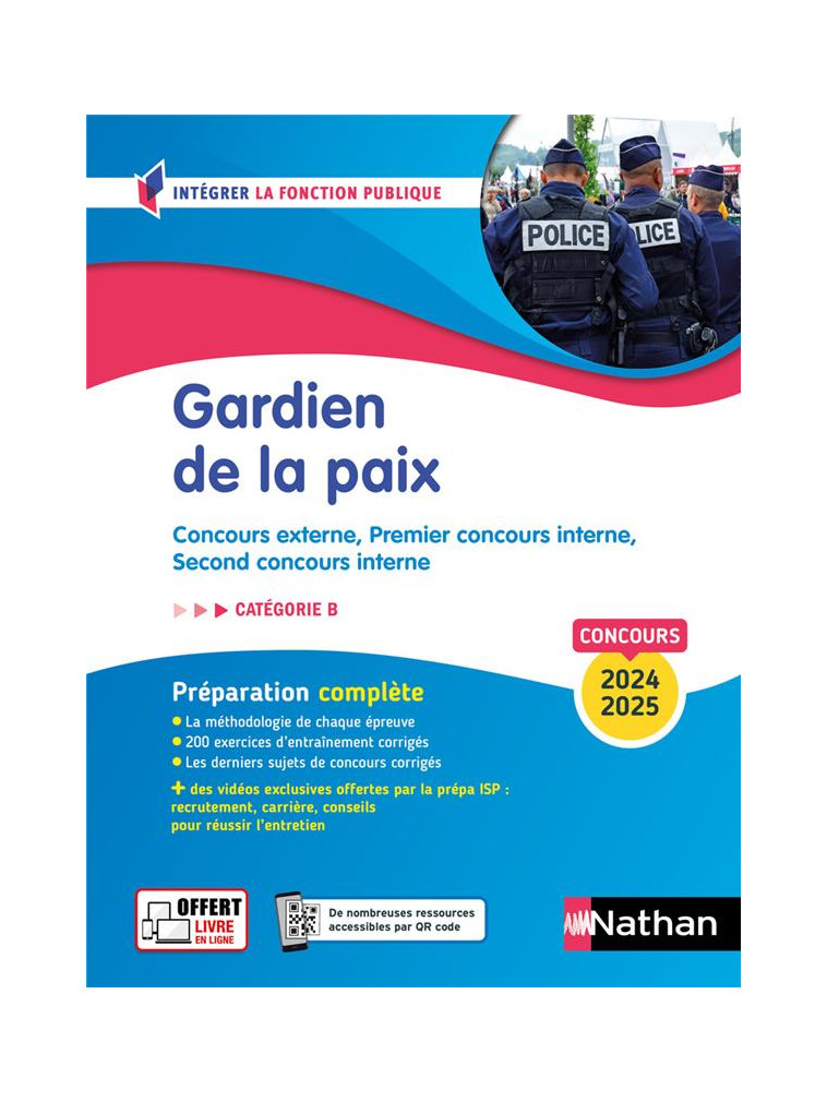 GARDIEN DE LA PAIX 2024-2025 - CONCOURS EXTERNE, PREMIER CONCOURS INTERNE, SECOND CONCOURS INTERNE C - MEKBEL/SIMONIN - CLE INTERNAT