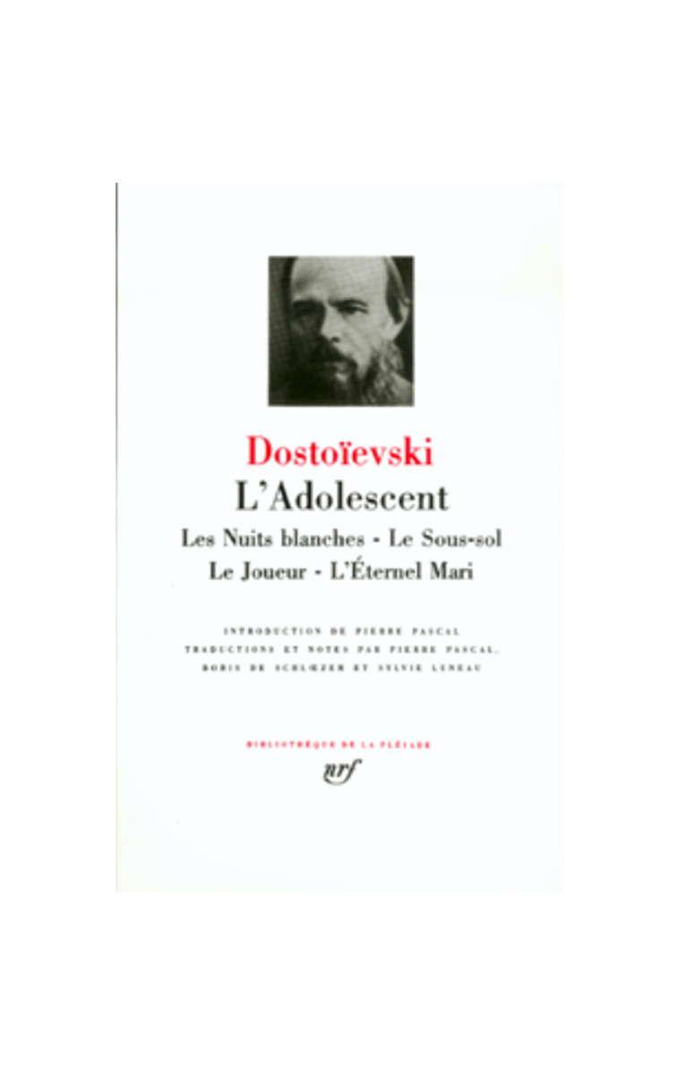 L-ADOLESCENT - DOSTOIEVSKI FEDOR - GALLIMARD