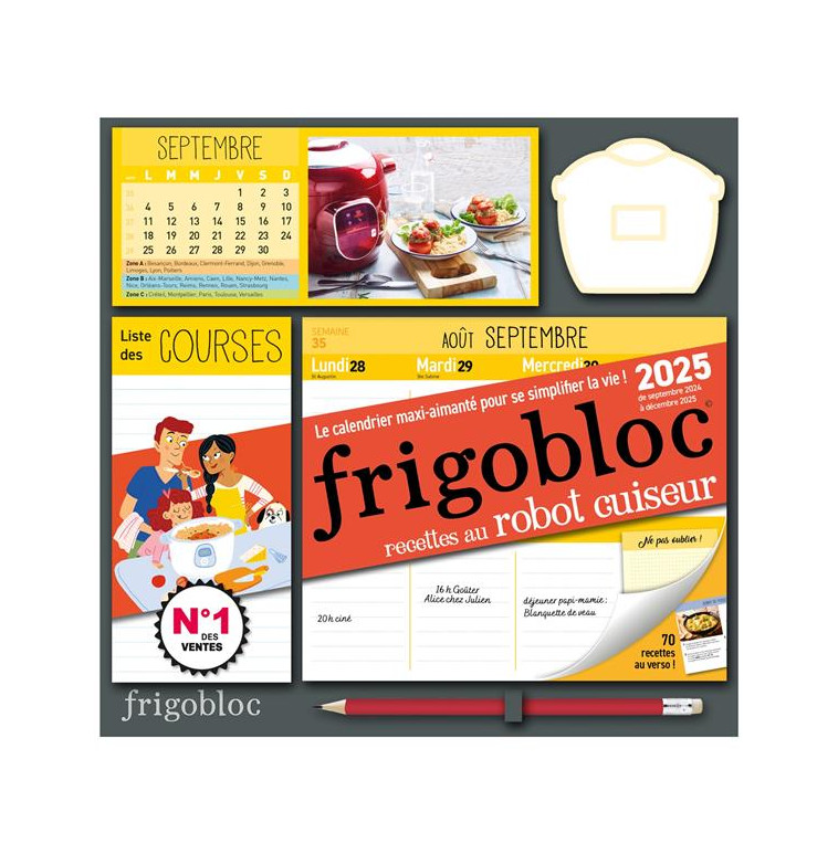 FRIGOBLOC HEBDOMADAIRE 2025 ROBOT CUISEUR (DE SEPT. 2024 A DEC. 2025) - COLLECTIF - NC