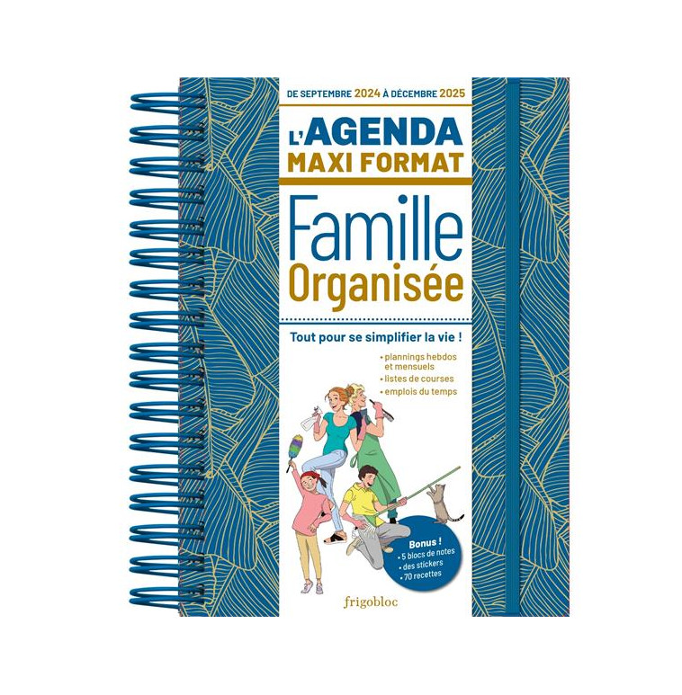 L-AGENDA MAXI FORMAT DE LA FAMILLE ORGANISEE 2025 (DE SEPT. 2024 A DEC. 2025) - XXX - NC