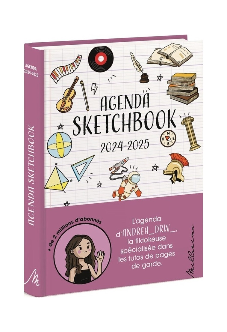 AGENDA SKETCHBOOK AVEC ANDREA 2024-2025 - TRIBERT ANDREA - NC