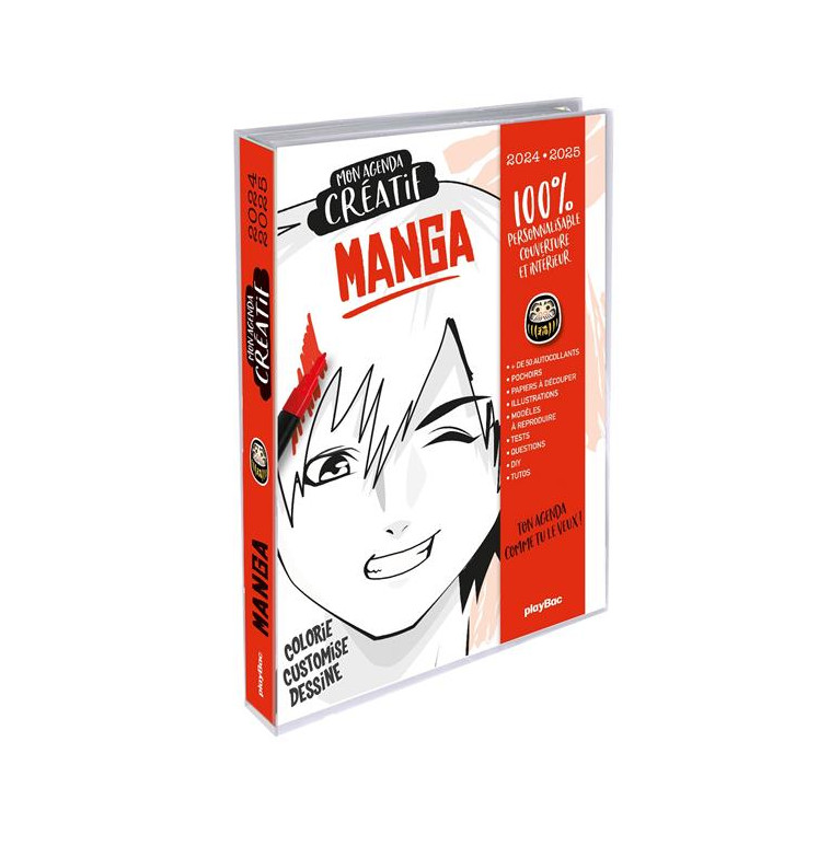 MON AGENDA CREATIF MANGA 2024-2025 - PLAYBAC EDITIONS - NC