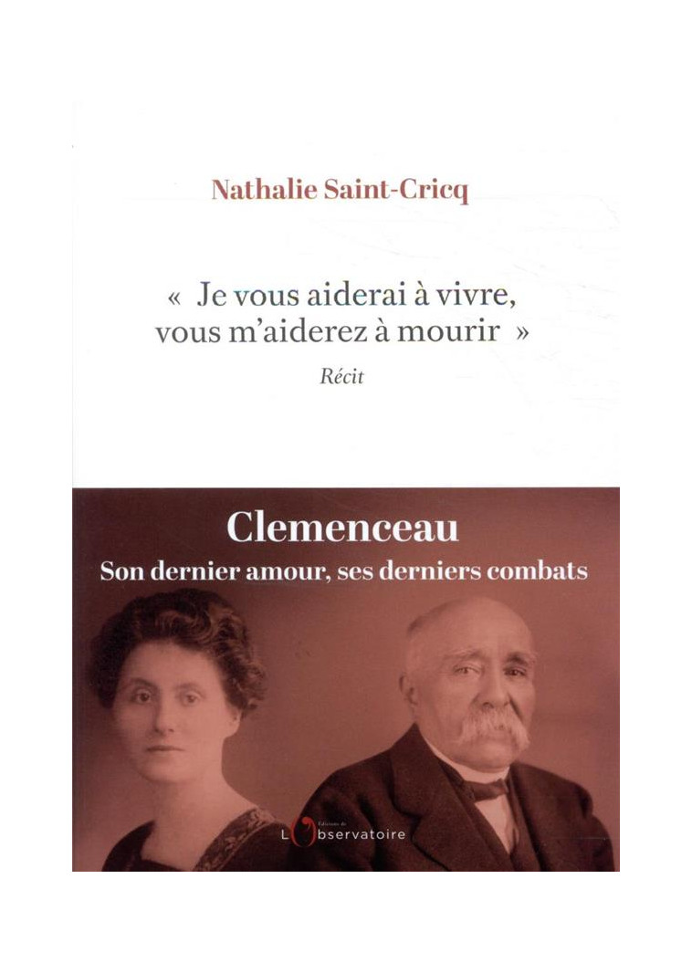 JE VOUS AIDERAI A VIVRE, VOUS M-AIDEREZ A MOURIR - SAINT-CRICQ NATHALIE - L'OBSERVATOIRE