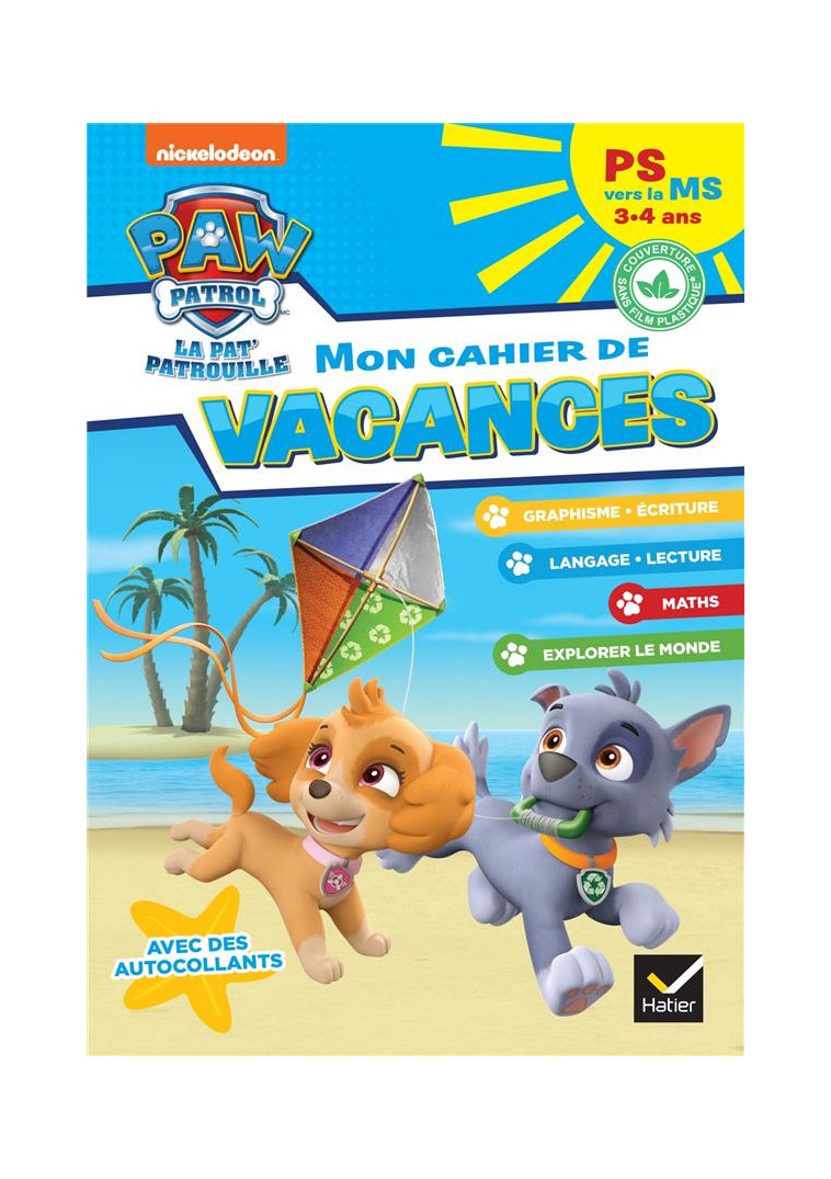 MON CAHIER DE VACANCES PAT-PATROUILLE 2024 PS VERS LA MS 3/4 ANS - MAGNI/VALENTIN - HATIER SCOLAIRE