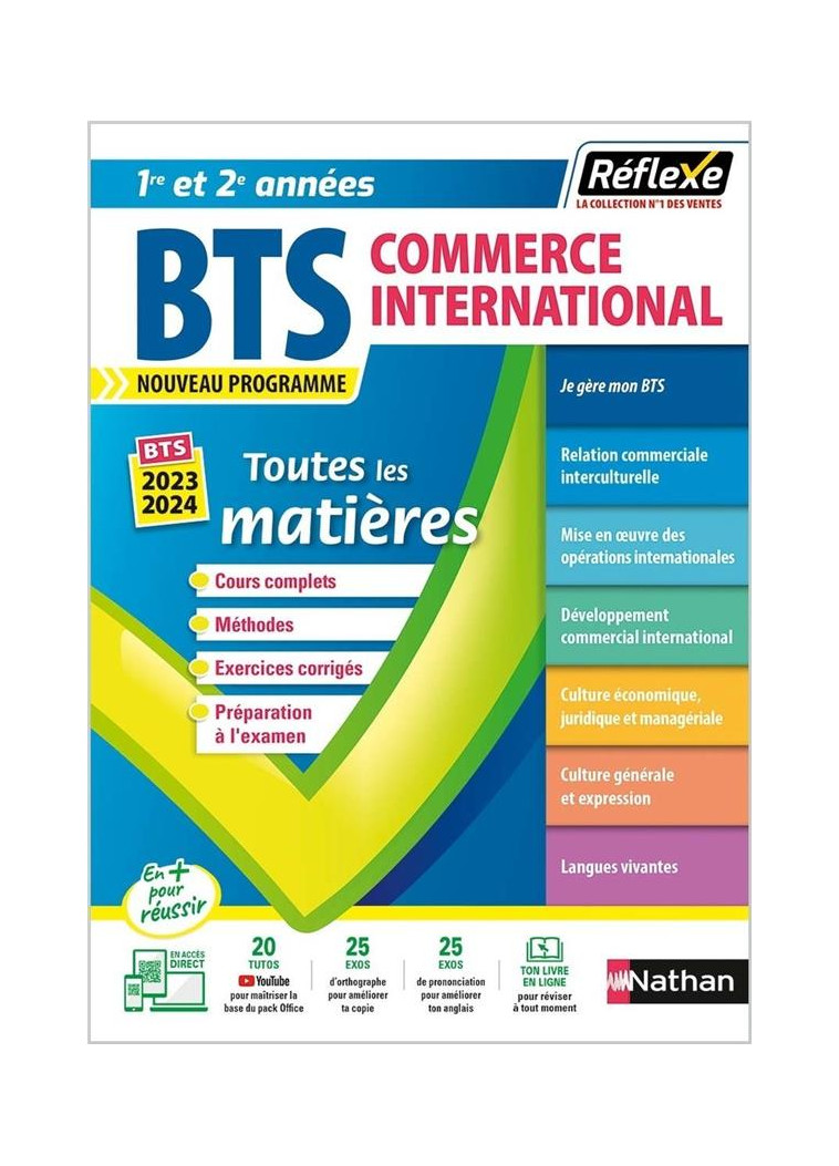 TOUT EN UN BTS COMMERCE INTERNATIONAL REFLEXE - 2022 - BAYLE/CATEZ/COURTOIS - CLE INTERNAT